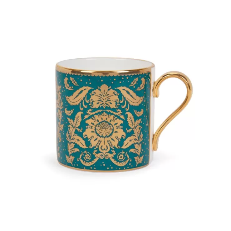 acanthus_teal_coffee_cup_and_saucer_2.webp Royal Collection Shop Acanthus Teal Coffee Cup And Saucer* Cups & Saucers