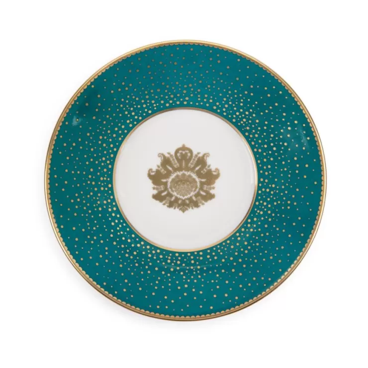 acanthus_teal_coffee_cup_and_saucer_3.webp Royal Collection Shop Acanthus Teal Coffee Cup And Saucer* Cups & Saucers