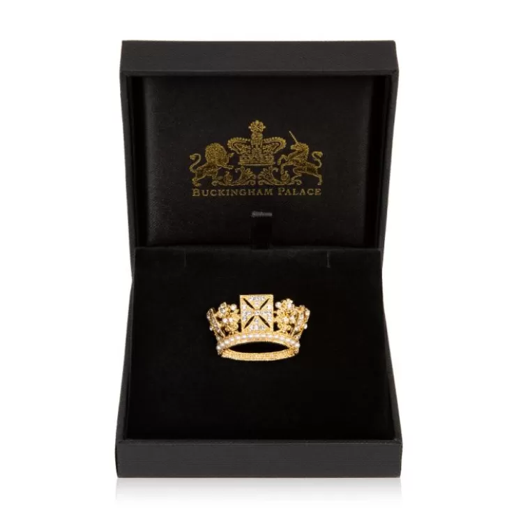 Royal Collection Shop Gold Diadem Crown Brooch* Brooches