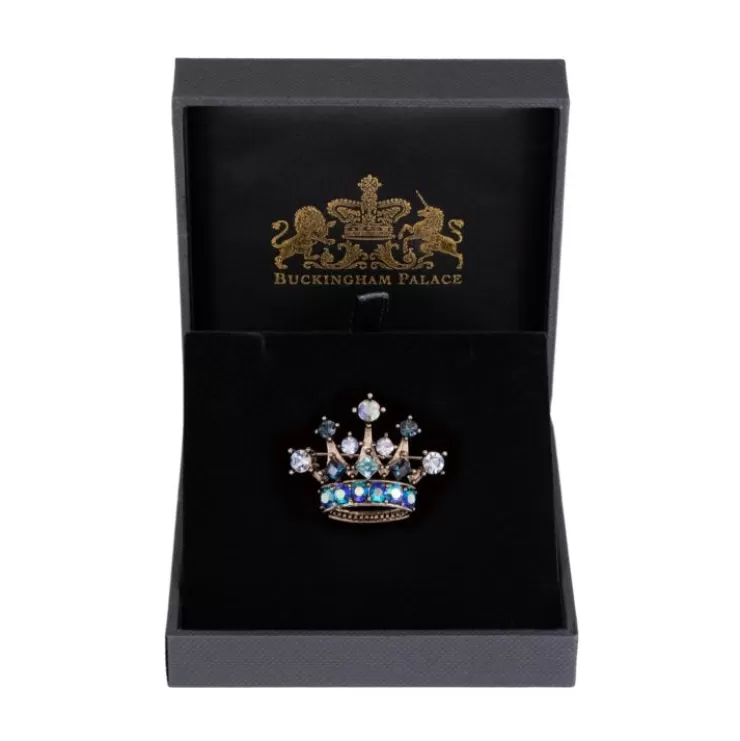 small_blue_crystal_crown_brooch_2.webp Royal Collection Shop Small Blue Crystal Crown Brooch* Brooches