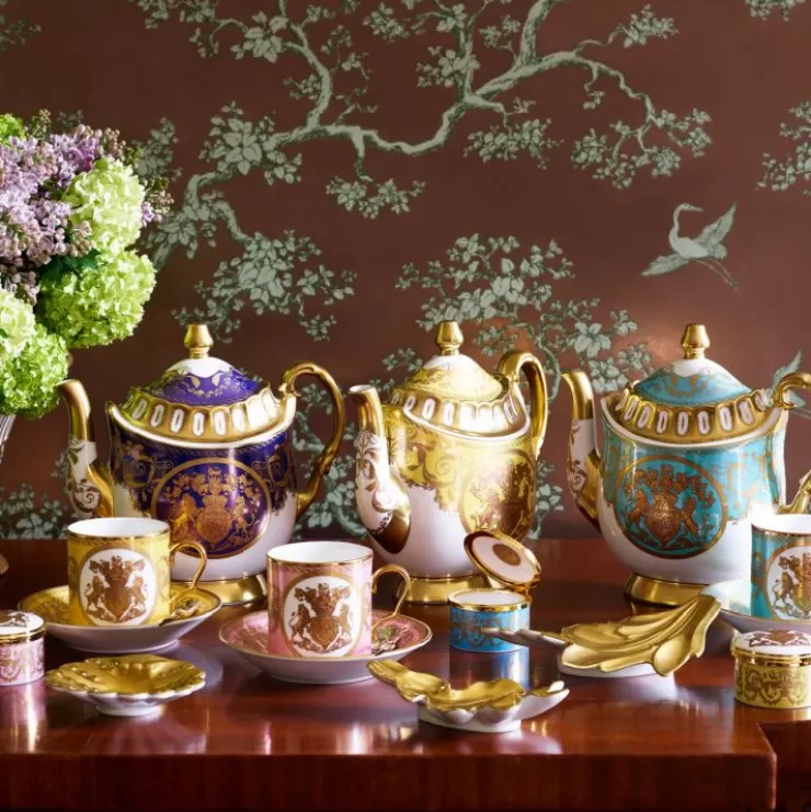 special_edition_lustre_pink_and_green_coffee_cup_and_saucer_4.webp Royal Collection Shop Special Edition Lustre Pink And Green Coffee Cup And Saucer* Cups & Saucers