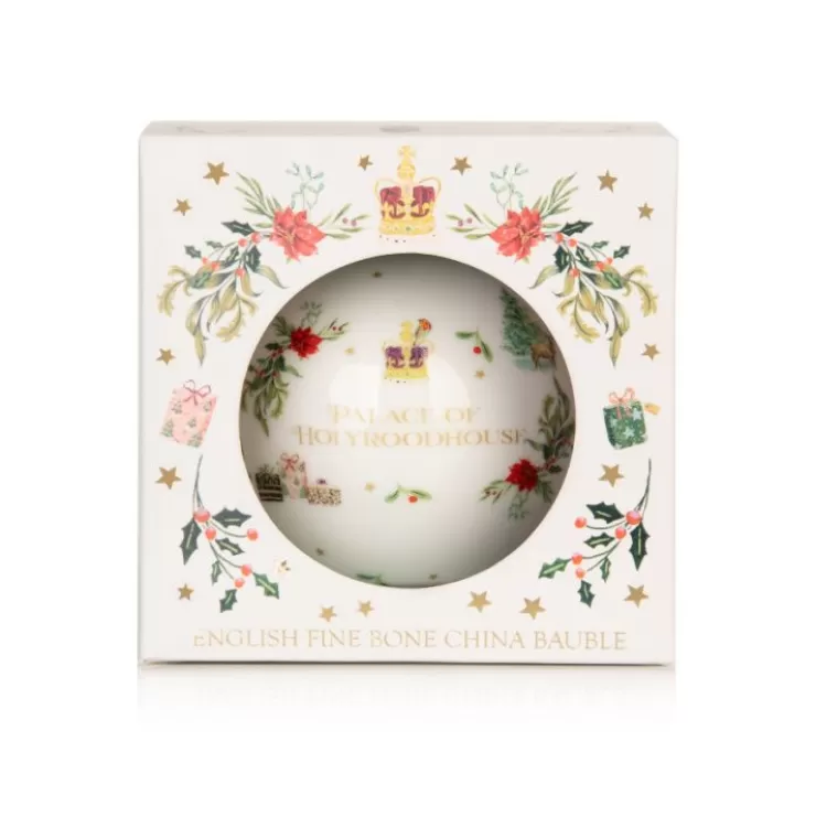 the_palace_of_holyroodhouse_fine_bone_china_bauble_2.webp Royal Collection Shop The Palace Of Holyroodhouse Fine Bone China Bauble* Decorations