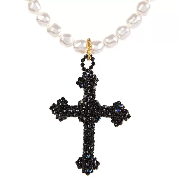 Royal Collection Shop Vicki Sarge Black Cross Necklace* Vicki Sarge