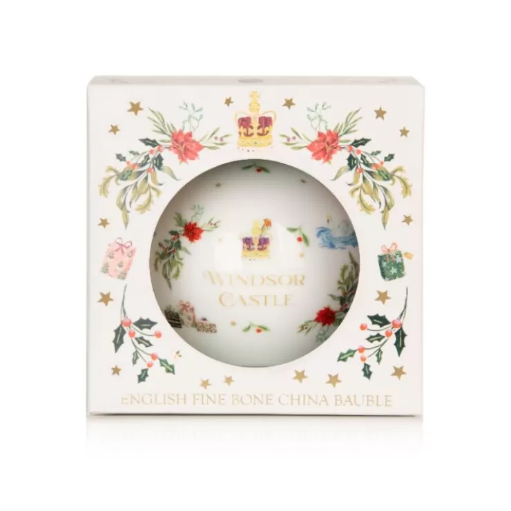 windsor_castle_fine_bone_china_bauble_2.webp Royal Collection Shop Windsor Castle Fine Bone China Bauble* Decorations